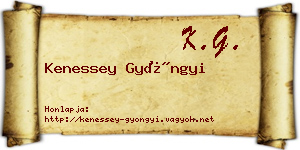 Kenessey Gyöngyi névjegykártya